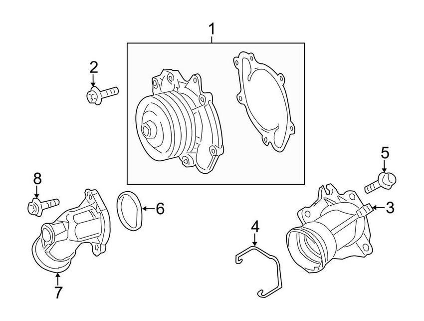 Mercedes Engine Coolant Thermostat (87C) 6422002015